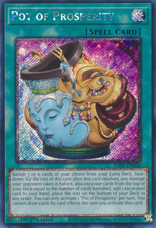 Pot of Prosperity [RA01-EN066] Platinum Secret Rare | Shuffle n Cut Hobbies & Games