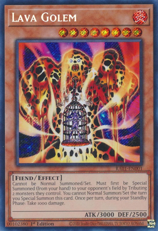 Lava Golem [RA01-EN001] Secret Rare | Shuffle n Cut Hobbies & Games