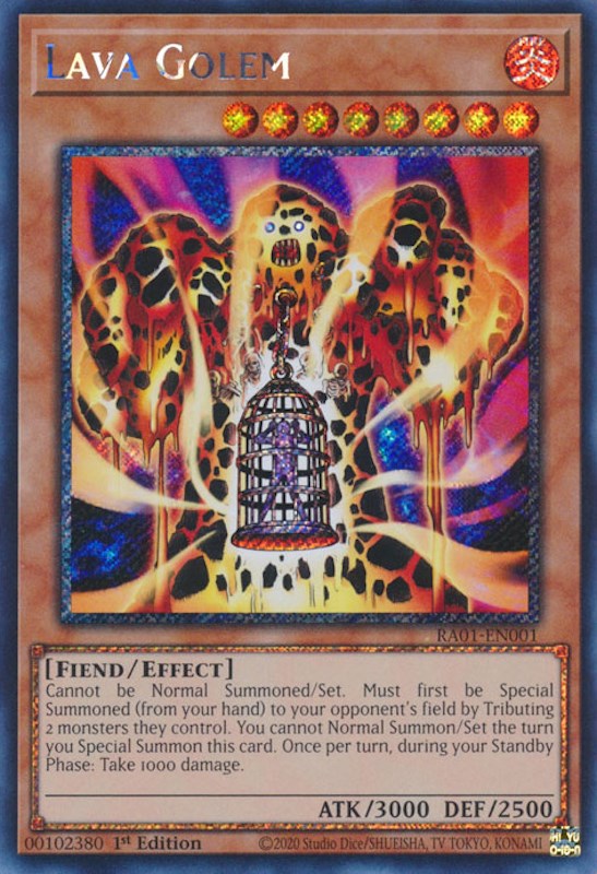 Lava Golem [RA01-EN001] Platinum Secret Rare | Shuffle n Cut Hobbies & Games