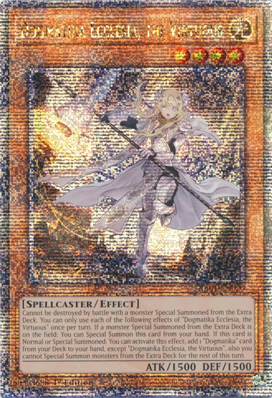 Dogmatika Ecclesia, the Virtuous [RA01-EN020] Quarter Century Secret Rare | Shuffle n Cut Hobbies & Games