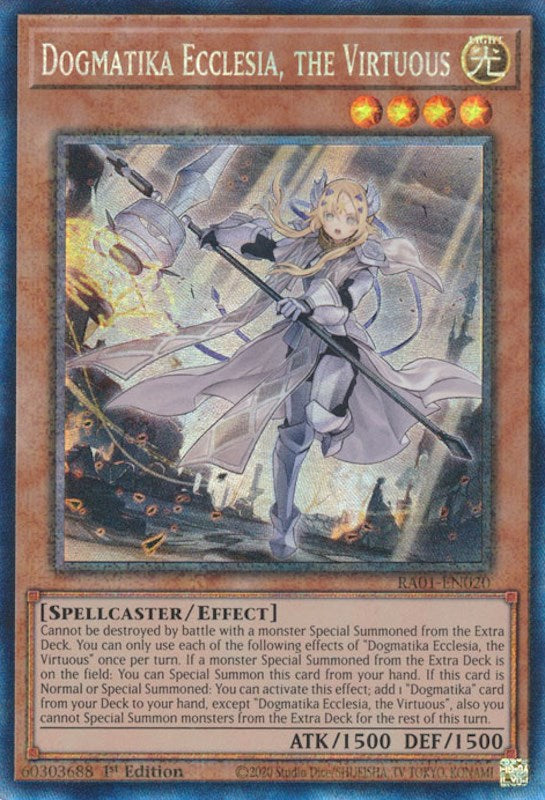 Dogmatika Ecclesia, the Virtuous [RA01-EN020] Prismatic Collector's Rare | Shuffle n Cut Hobbies & Games