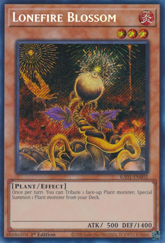 Lonefire Blossom [RA01-EN002] Secret Rare | Shuffle n Cut Hobbies & Games