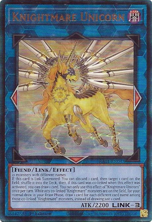 Knightmare Unicorn [RA01-EN043] Prismatic Ultimate Rare | Shuffle n Cut Hobbies & Games