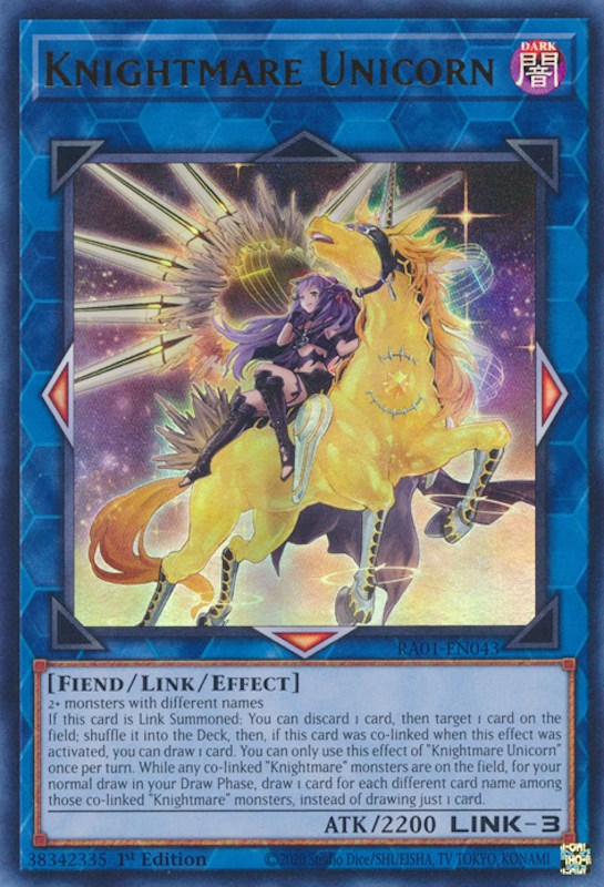 Knightmare Unicorn (Alternate Art) [RA01-EN043] Ultra Rare | Shuffle n Cut Hobbies & Games