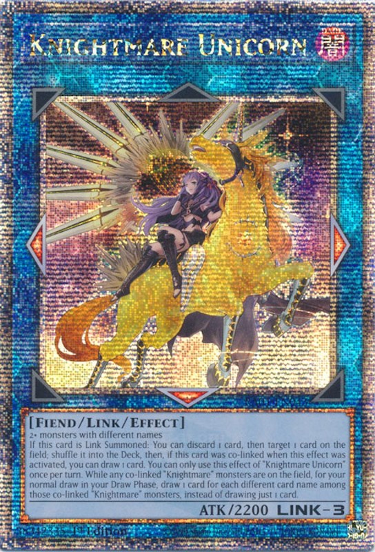 Knightmare Unicorn (Alternate Art) [RA01-EN043] Quarter Century Secret Rare | Shuffle n Cut Hobbies & Games