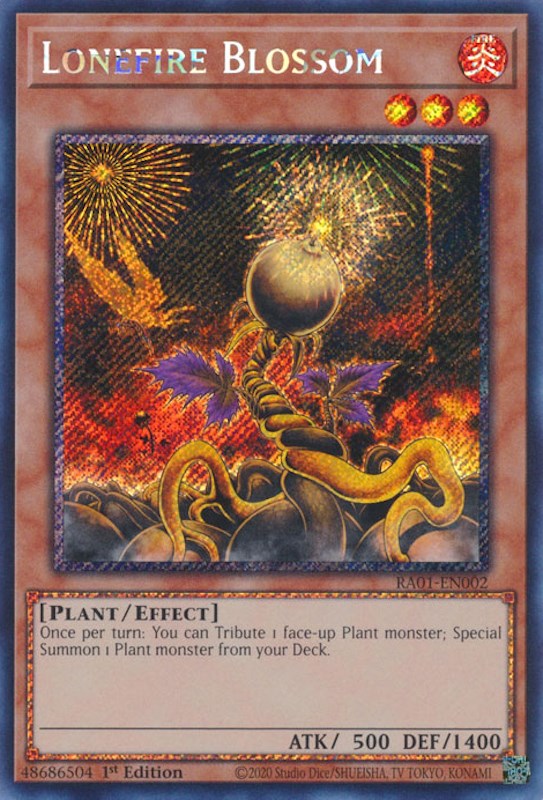 Lonefire Blossom [RA01-EN002] Prismatic Secret Rare | Shuffle n Cut Hobbies & Games