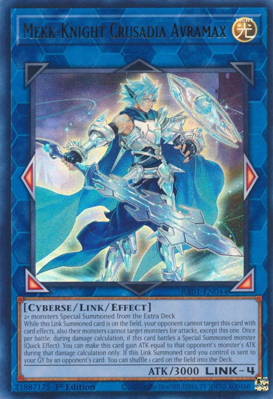 Mekk-Knight Crusadia Avramax [RA01-EN044] Ultra Rare | Shuffle n Cut Hobbies & Games