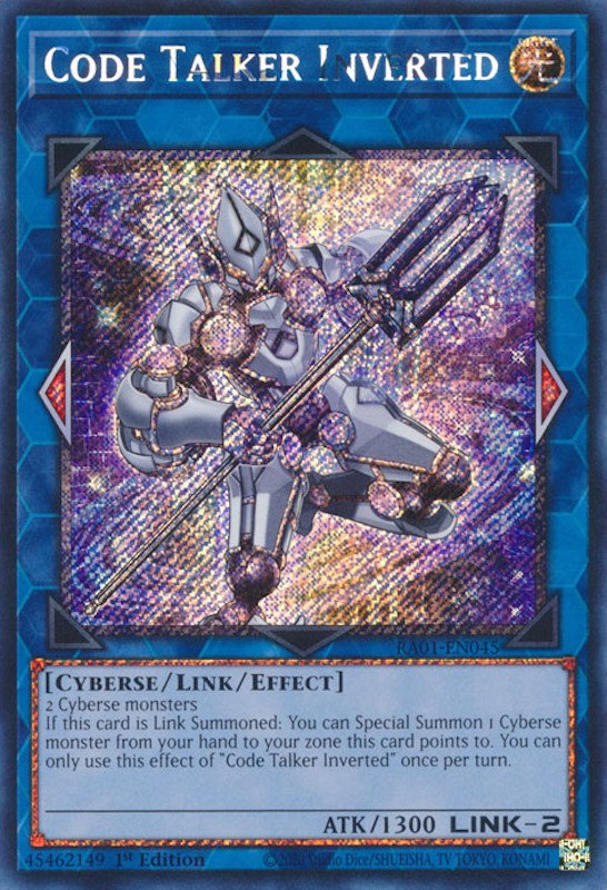 Code Talker Inverted [RA01-EN045] Platinum Secret Rare | Shuffle n Cut Hobbies & Games