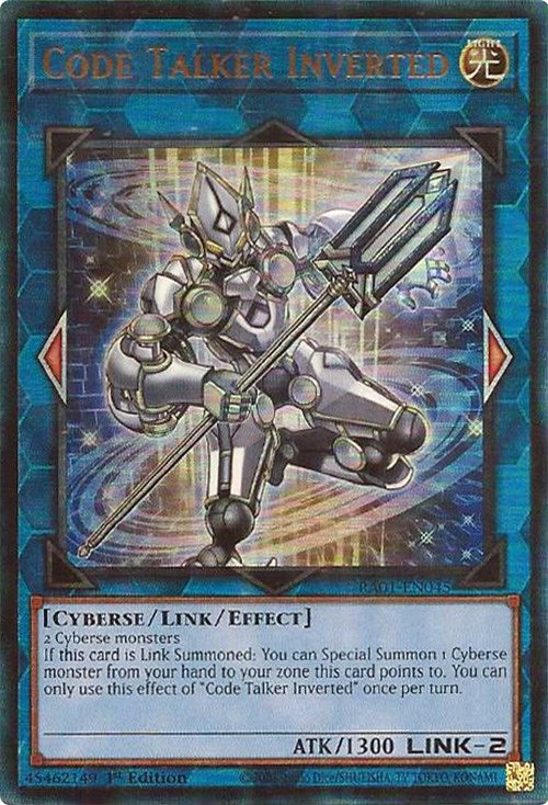 Code Talker Inverted [RA01-EN045] Prismatic Ultimate Rare | Shuffle n Cut Hobbies & Games