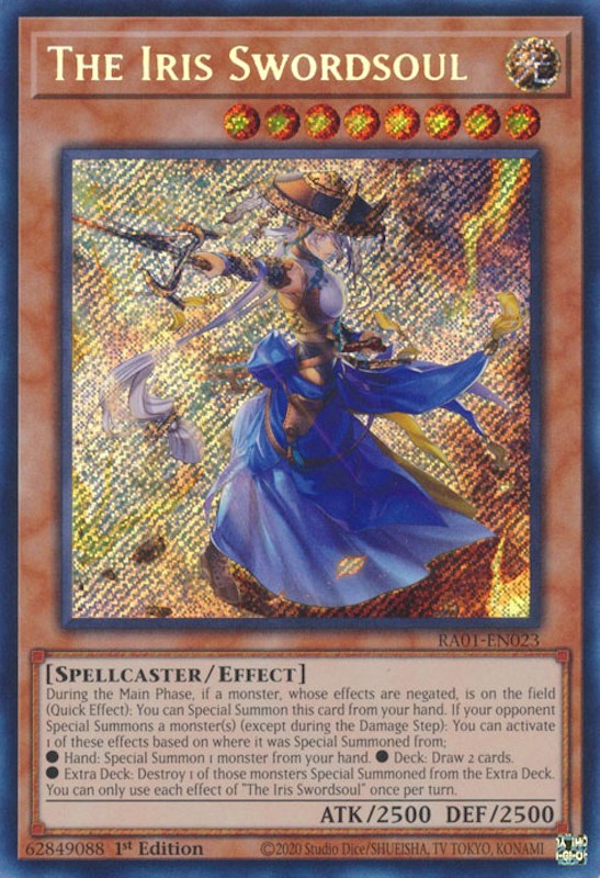 The Iris Swordsoul [RA01-EN023] Secret Rare | Shuffle n Cut Hobbies & Games