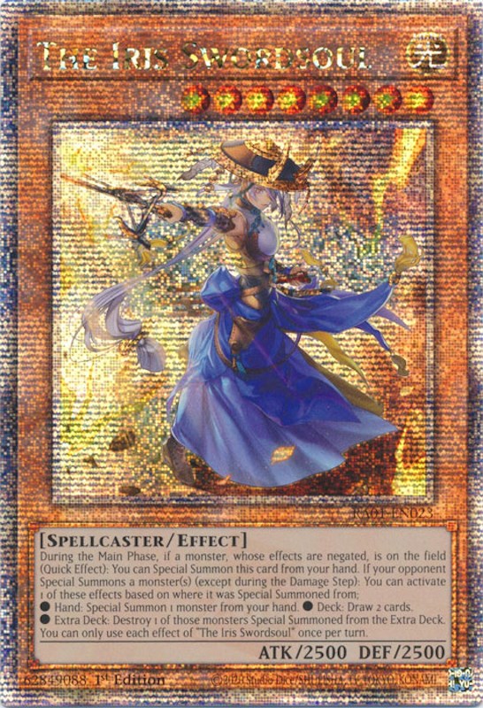 The Iris Swordsoul [RA01-EN023] Quarter Century Secret Rare | Shuffle n Cut Hobbies & Games