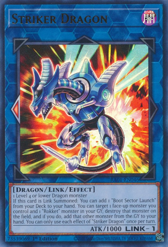 Striker Dragon [RA01-EN046] Ultra Rare | Shuffle n Cut Hobbies & Games