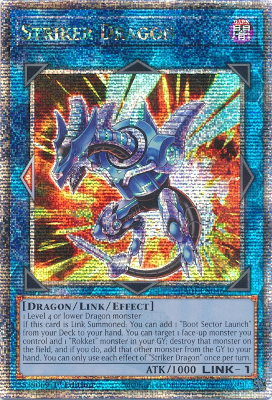 Striker Dragon [RA01-EN046] Quarter Century Secret Rare | Shuffle n Cut Hobbies & Games