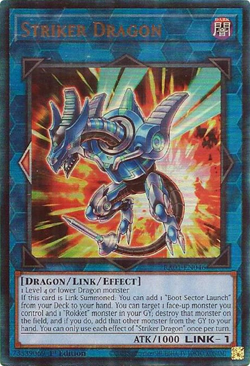 Striker Dragon [RA01-EN046] Prismatic Ultimate Rare | Shuffle n Cut Hobbies & Games