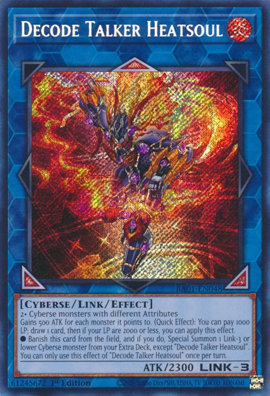 Decode Talker Heatsoul [RA01-EN048] Secret Rare | Shuffle n Cut Hobbies & Games