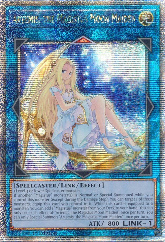 Artemis, the Magistus Moon Maiden [RA01-EN049] Quarter Century Secret Rare | Shuffle n Cut Hobbies & Games