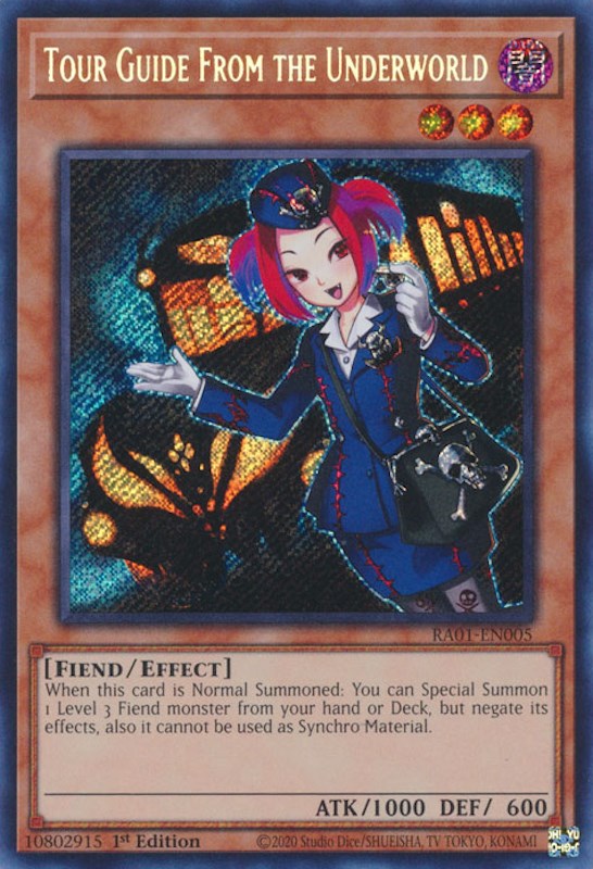 Tour Guide From the Underworld [RA01-EN005] Secret Rare | Shuffle n Cut Hobbies & Games