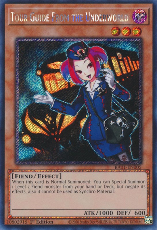 Tour Guide From the Underworld [RA01-EN005] Platinum Secret Rare | Shuffle n Cut Hobbies & Games