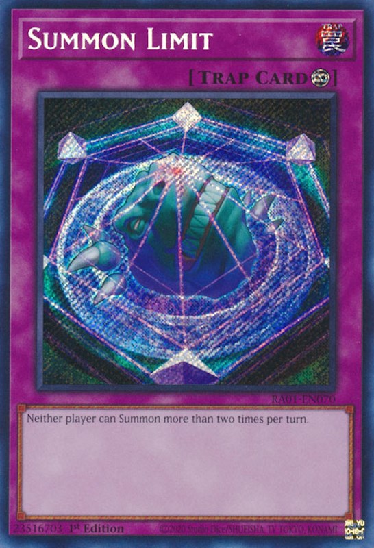 Summon Limit [RA01-EN070] Secret Rare | Shuffle n Cut Hobbies & Games