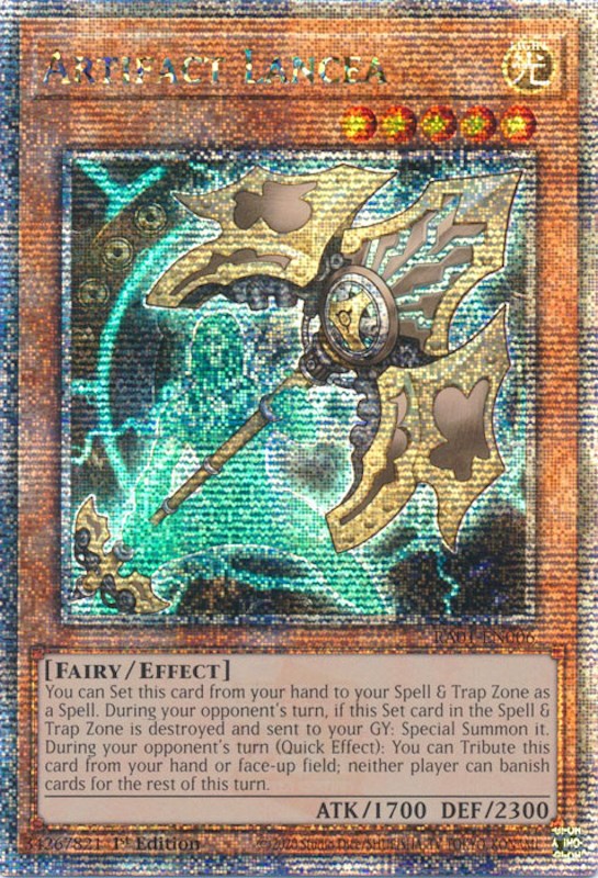 Artifact Lancea [RA01-EN006] Quarter Century Secret Rare | Shuffle n Cut Hobbies & Games