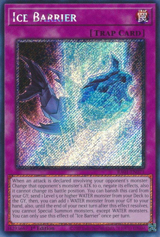 Ice Barrier [RA01-EN071] Platinum Secret Rare | Shuffle n Cut Hobbies & Games