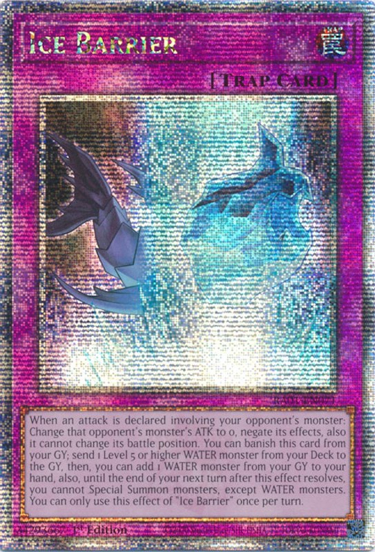 Ice Barrier [RA01-EN071] Quarter Century Secret Rare | Shuffle n Cut Hobbies & Games