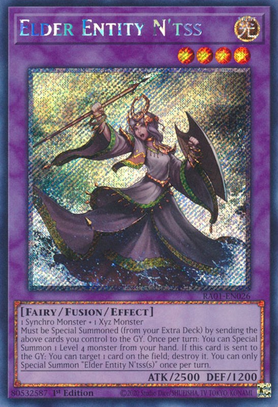 Elder Entity N'tss [RA01-EN026] Platinum Secret Rare | Shuffle n Cut Hobbies & Games