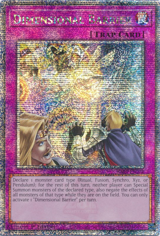 Dimensional Barrier [RA01-EN072] Quarter Century Secret Rare | Shuffle n Cut Hobbies & Games