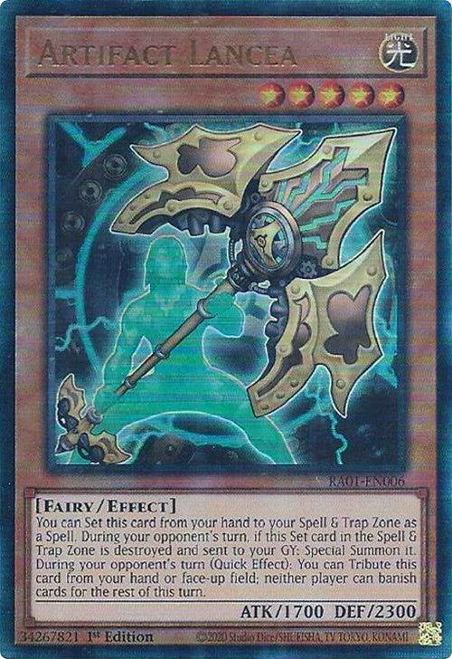 Artifact Lancea [RA01-EN006] Prismatic Ultimate Rare | Shuffle n Cut Hobbies & Games