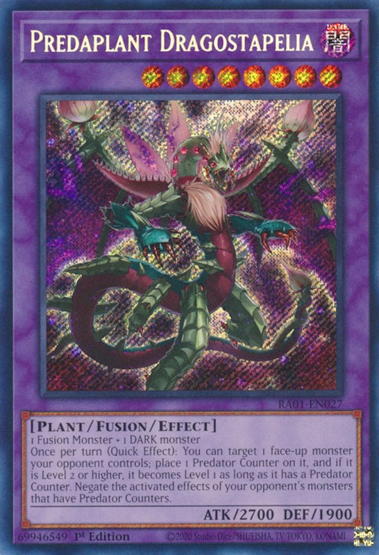 Predaplant Dragostapelia [RA01-EN027] Secret Rare | Shuffle n Cut Hobbies & Games