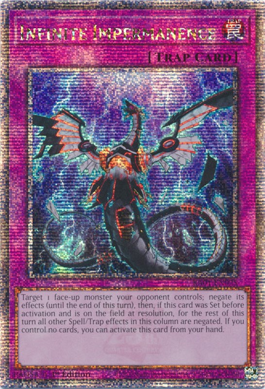 Infinite Impermanence [RA01-EN075] Quarter Century Secret Rare | Shuffle n Cut Hobbies & Games