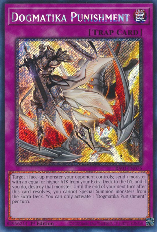 Dogmatika Punishment [RA01-EN076] Platinum Secret Rare | Shuffle n Cut Hobbies & Games