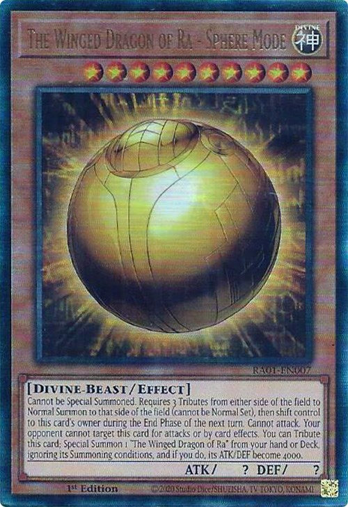 The Winged Dragon of Ra - Sphere Mode [RA01-EN007] Prismatic Ultimate Rare | Shuffle n Cut Hobbies & Games