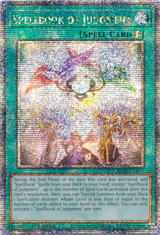 Spellbook of Judgment [RA01-EN054] Quarter Century Secret Rare | Shuffle n Cut Hobbies & Games