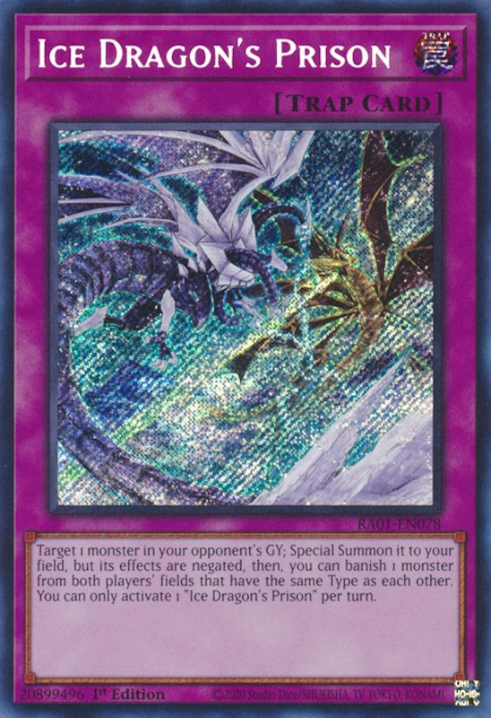 Ice Dragon's Prison [RA01-EN078] Secret Rare | Shuffle n Cut Hobbies & Games