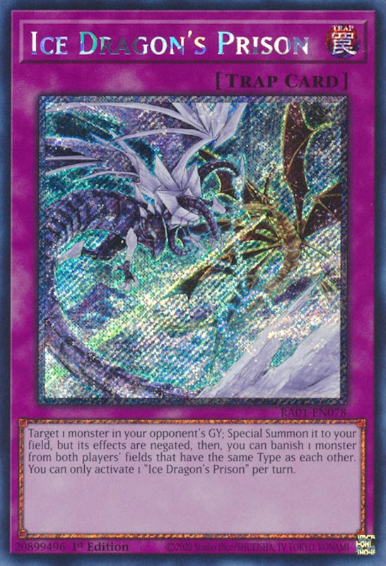 Ice Dragon's Prison [RA01-EN078] Platinum Secret Rare | Shuffle n Cut Hobbies & Games