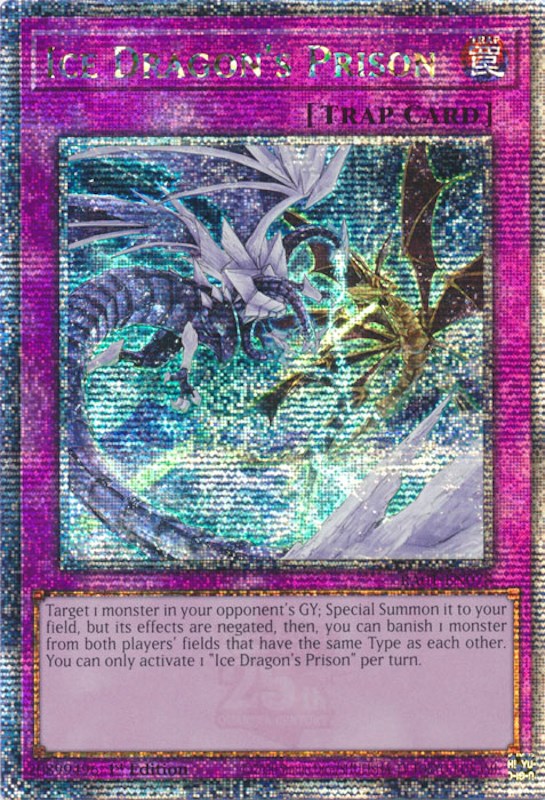 Ice Dragon's Prison [RA01-EN078] Quarter Century Secret Rare | Shuffle n Cut Hobbies & Games