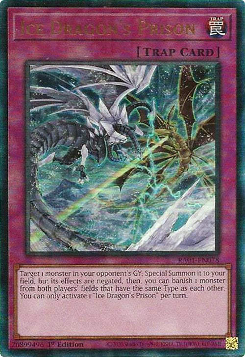 Ice Dragon's Prison [RA01-EN078] Prismatic Ultimate Rare | Shuffle n Cut Hobbies & Games