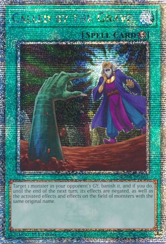 Called by the Grave [RA01-EN057] Quarter Century Secret Rare | Shuffle n Cut Hobbies & Games