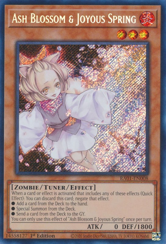 Ash Blossom & Joyous Spring [RA01-EN008] Secret Rare | Shuffle n Cut Hobbies & Games