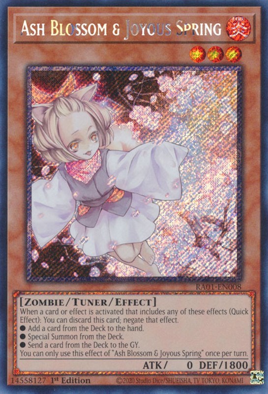 Ash Blossom & Joyous Spring [RA01-EN008] Platinum Secret Rare | Shuffle n Cut Hobbies & Games