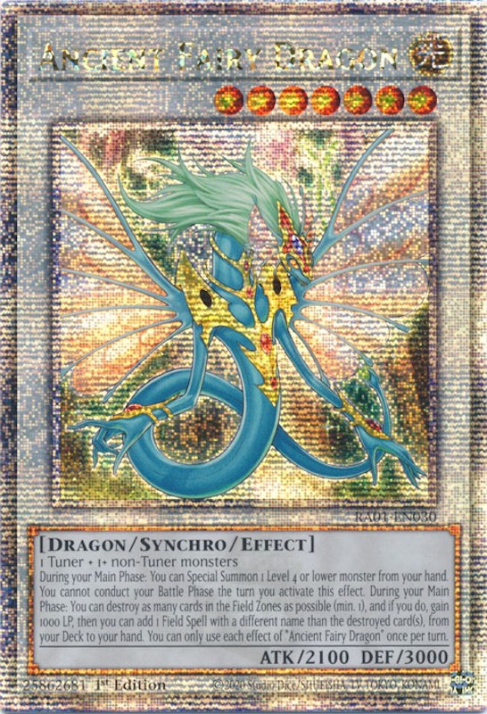 Ancient Fairy Dragon [RA01-EN030] Quarter Century Secret Rare | Shuffle n Cut Hobbies & Games