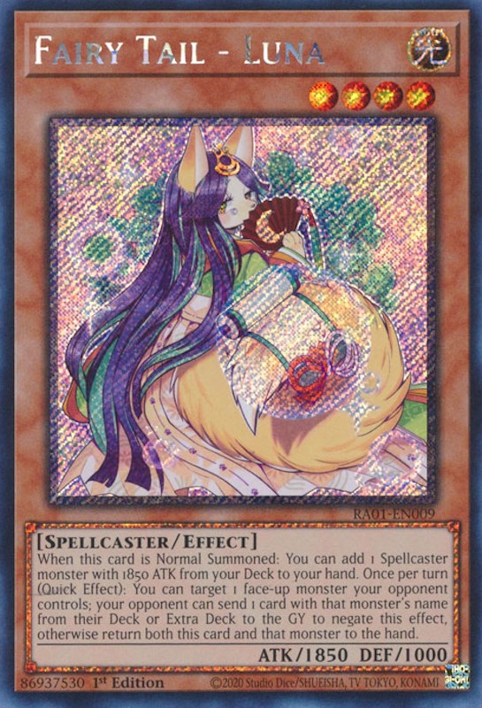 Fairy Tail - Luna [RA01-EN009] Platinum Secret Rare | Shuffle n Cut Hobbies & Games