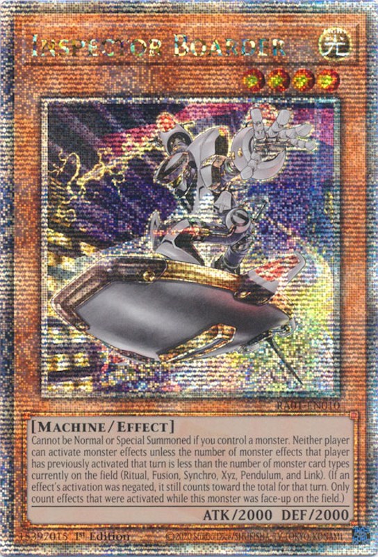 Inspector Boarder [RA01-EN010] Quarter Century Secret Rare | Shuffle n Cut Hobbies & Games