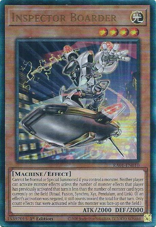 Inspector Boarder [RA01-EN010] Prismatic Ultimate Rare | Shuffle n Cut Hobbies & Games