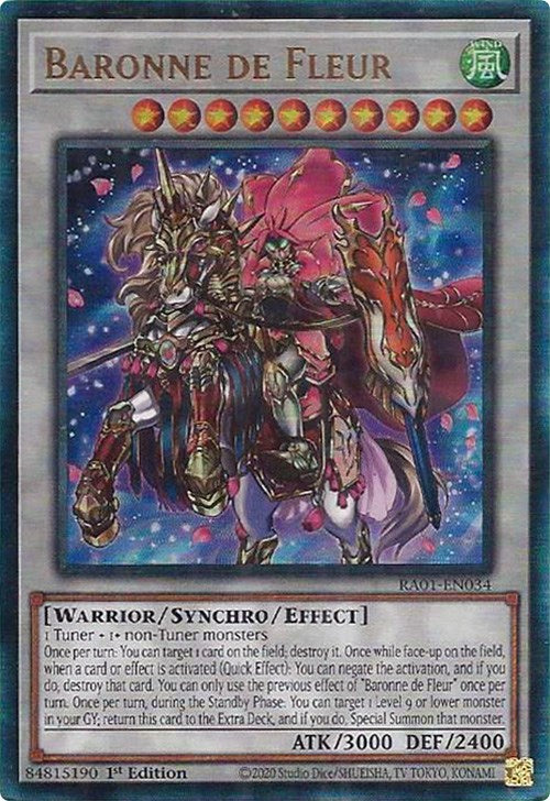 Baronne de Fleur [RA01-EN034] Prismatic Ultimate Rare | Shuffle n Cut Hobbies & Games