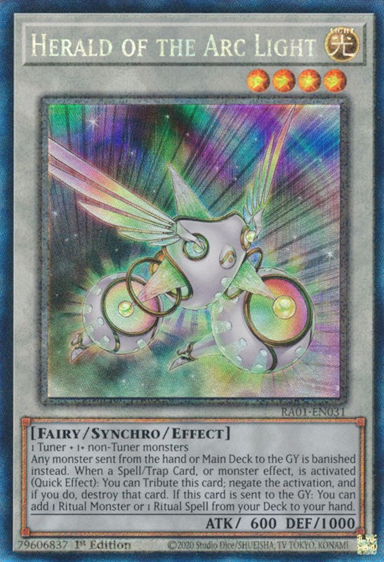 Herald of the Arc Light [RA01-EN031] Prismatic Collector's Rare | Shuffle n Cut Hobbies & Games