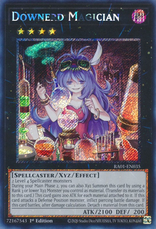 Downerd Magician [RA01-EN035] Platinum Secret Rare | Shuffle n Cut Hobbies & Games