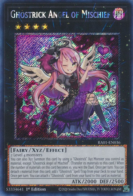 Ghostrick Angel of Mischief [RA01-EN036] Platinum Secret Rare | Shuffle n Cut Hobbies & Games