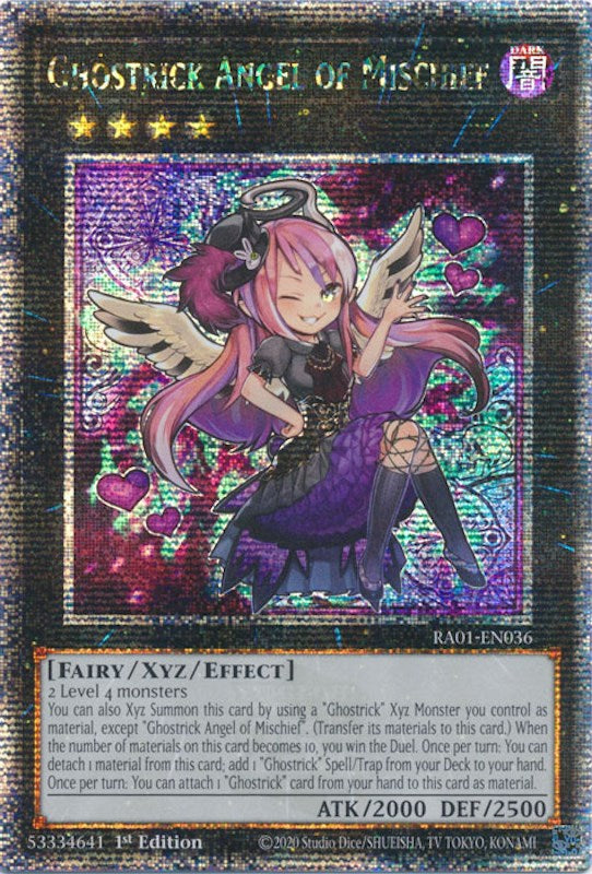 Ghostrick Angel of Mischief [RA01-EN036] Quarter Century Secret Rare | Shuffle n Cut Hobbies & Games